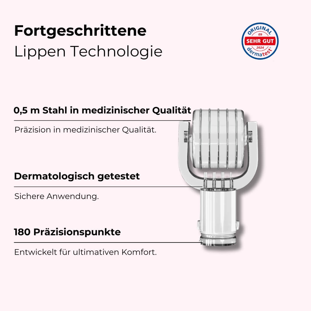 JuicyLips Ersatzroller – fortgeschrittene Lippen-Technologie mit 120 Mikronadeln für sanfte Pflege
